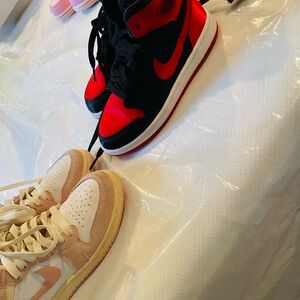 Jordan Kids Sneakers Blush/pink and Cream 1’s